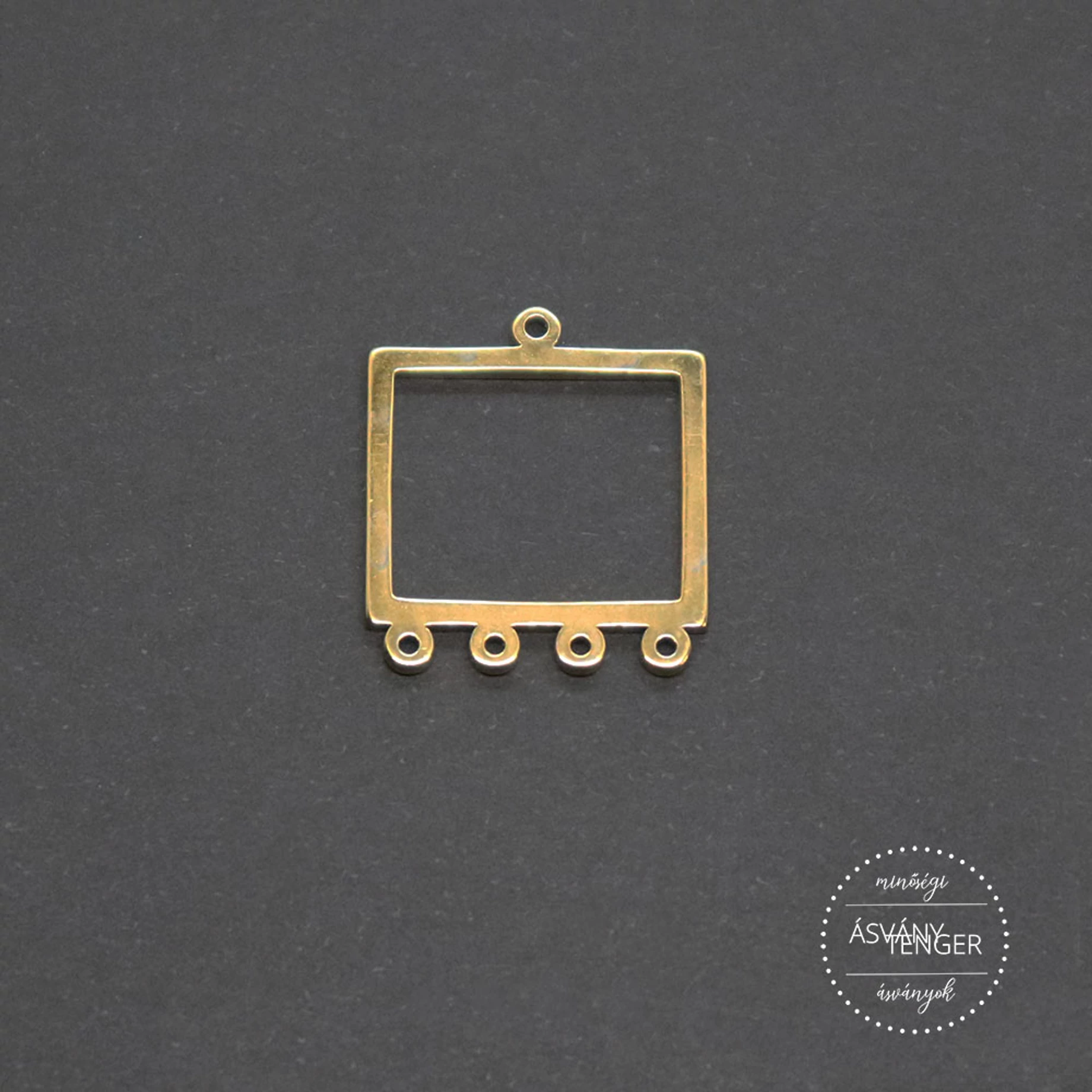 Téglalap alakú ékszeralkatrész, arany színű Téglalap alakú ékszeralkatrész, arany színű