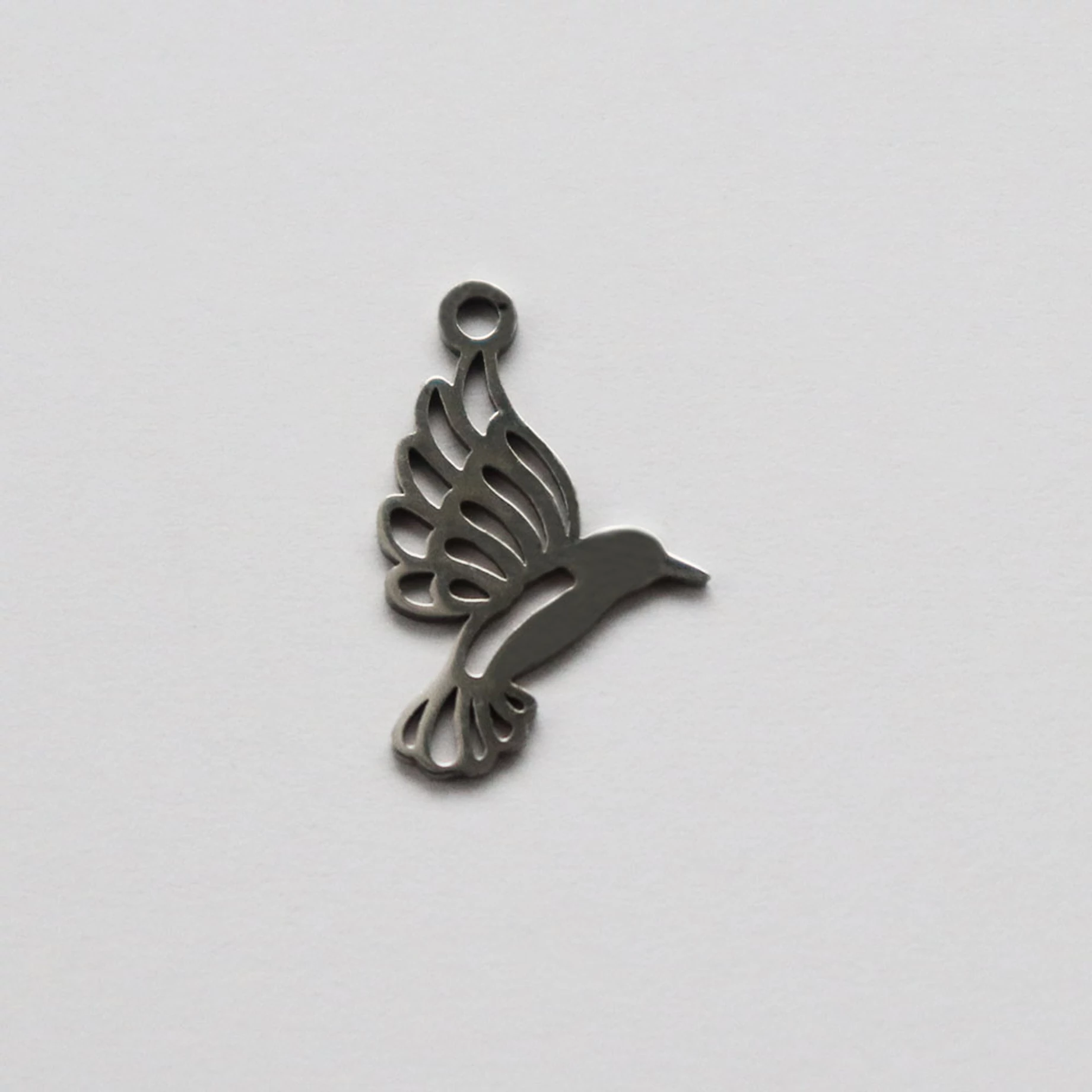 Kolibri, rozsdamentes acél charm