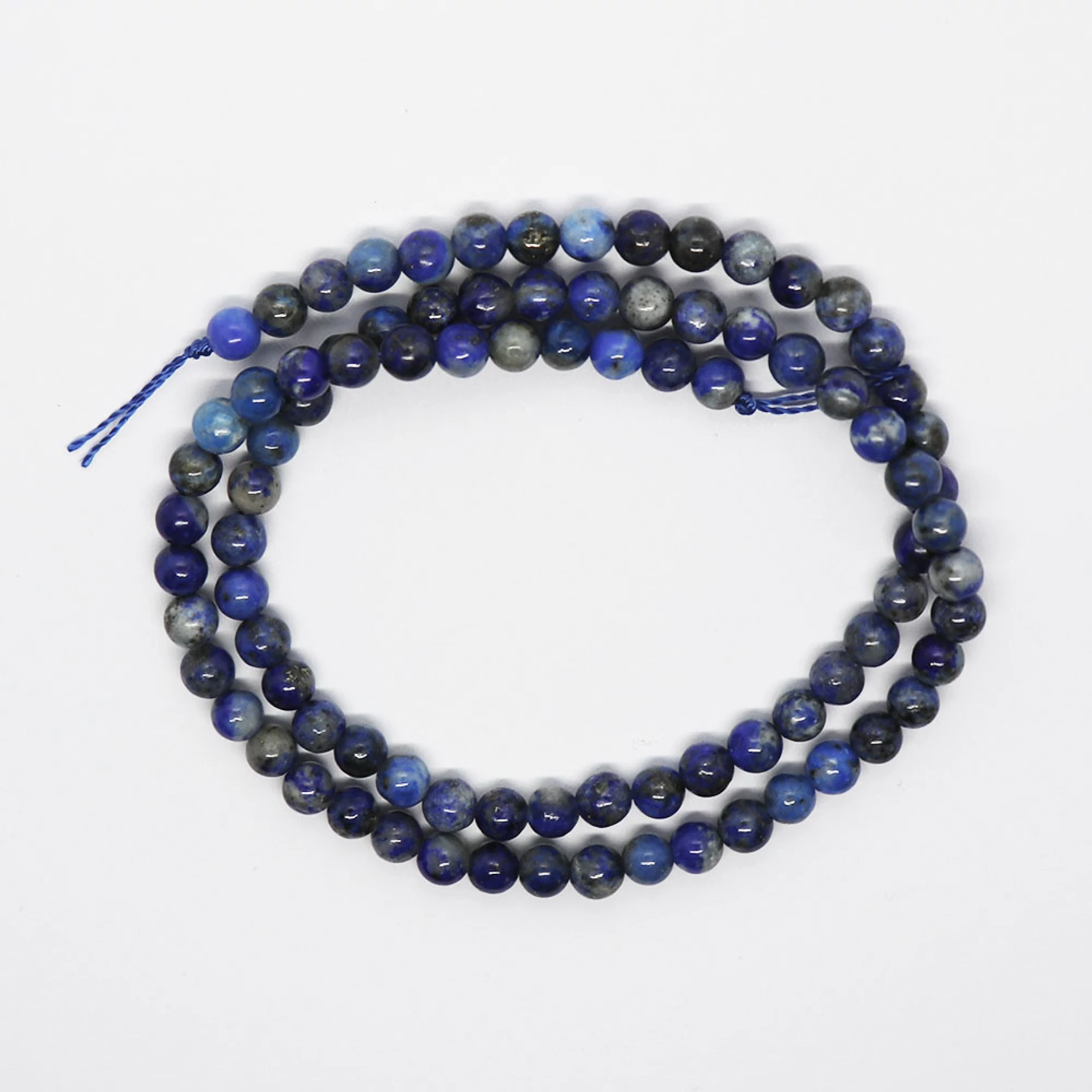 Lápisz Lazuli ásványgyöngy, 4 mm, egész szál