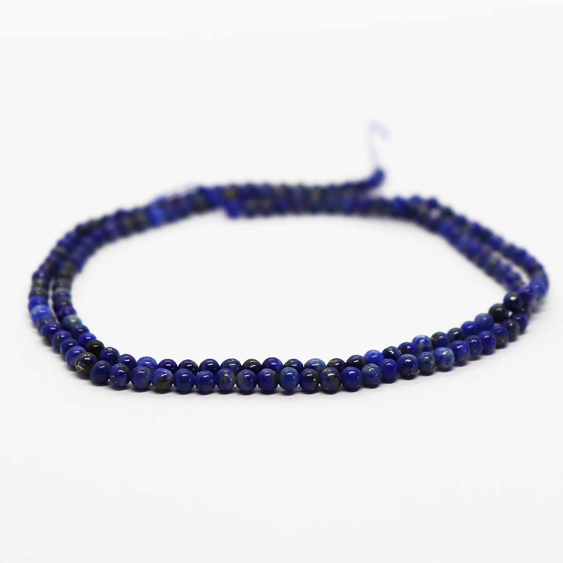 Lápisz Lazuli ásványgyöngy, 2 mm, egész szál