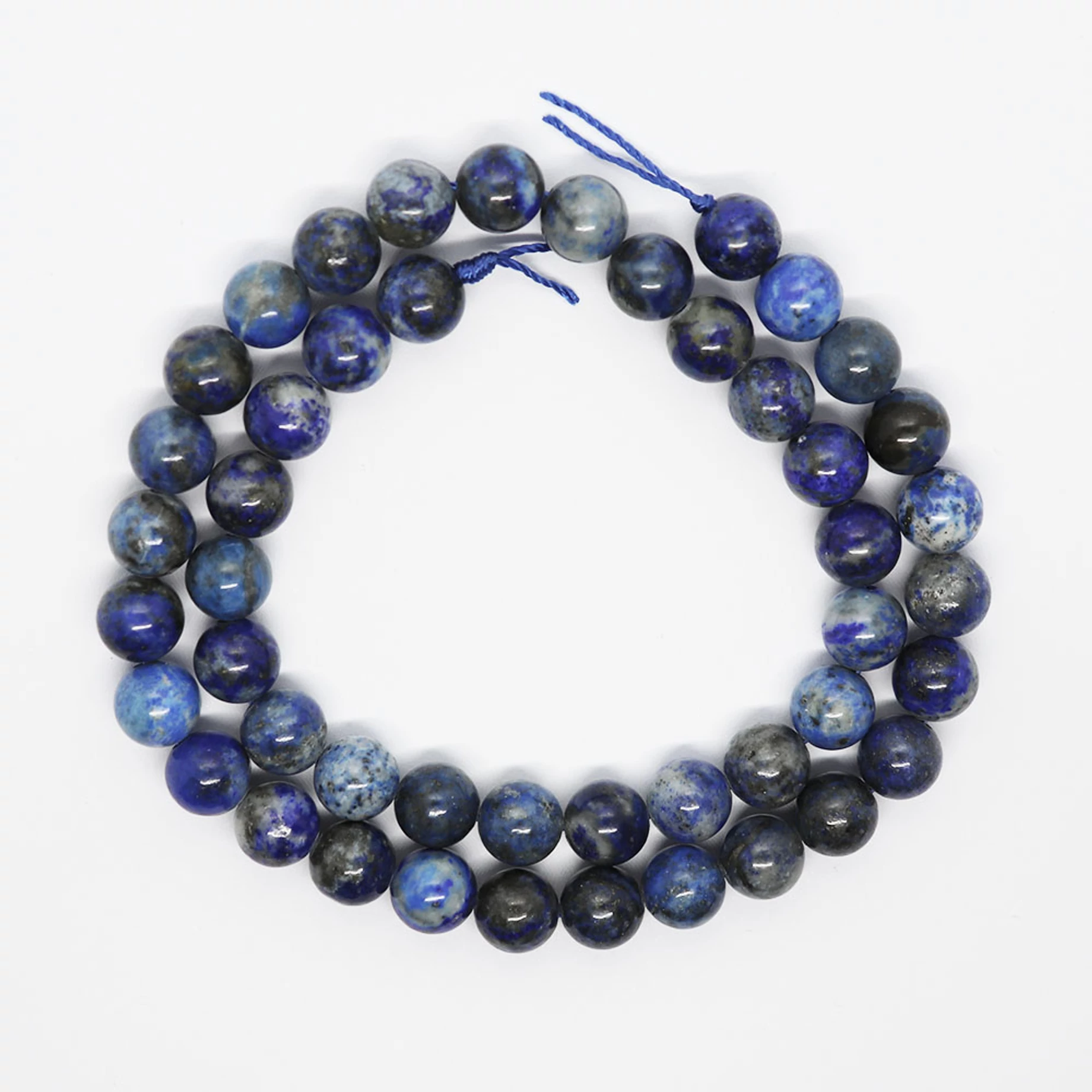 Lápisz Lazuli ásványgyöngy, 8 mm, egész szál