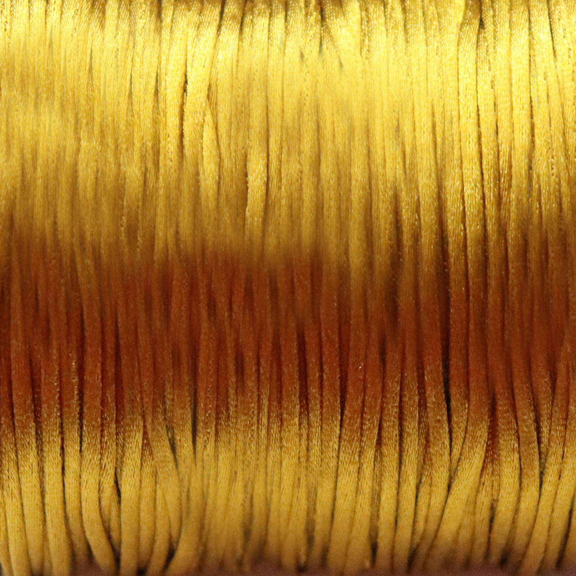 Szatén selyem zsinór, sötét aranyvessző, 1,5 mm