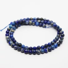 Lápisz Lazuli 4 mm ásványgyöngy, egész szál