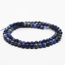 Lápisz Lazuli 4 mm ásványgyöngy, egész szál