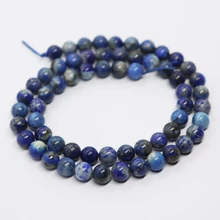 Lápisz Lazuli 6 mm ásványgyöngy, egész szál