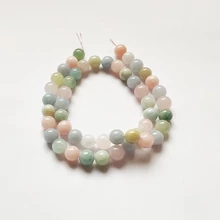 Morganit ásványgyöngy, 8 mm, egész szál