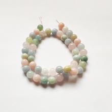 Morganit ásványgyöngy, 8 mm, egész szál