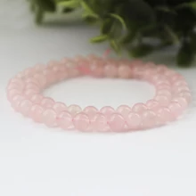 Rózsakvarc ásványgyöngy 6 mm