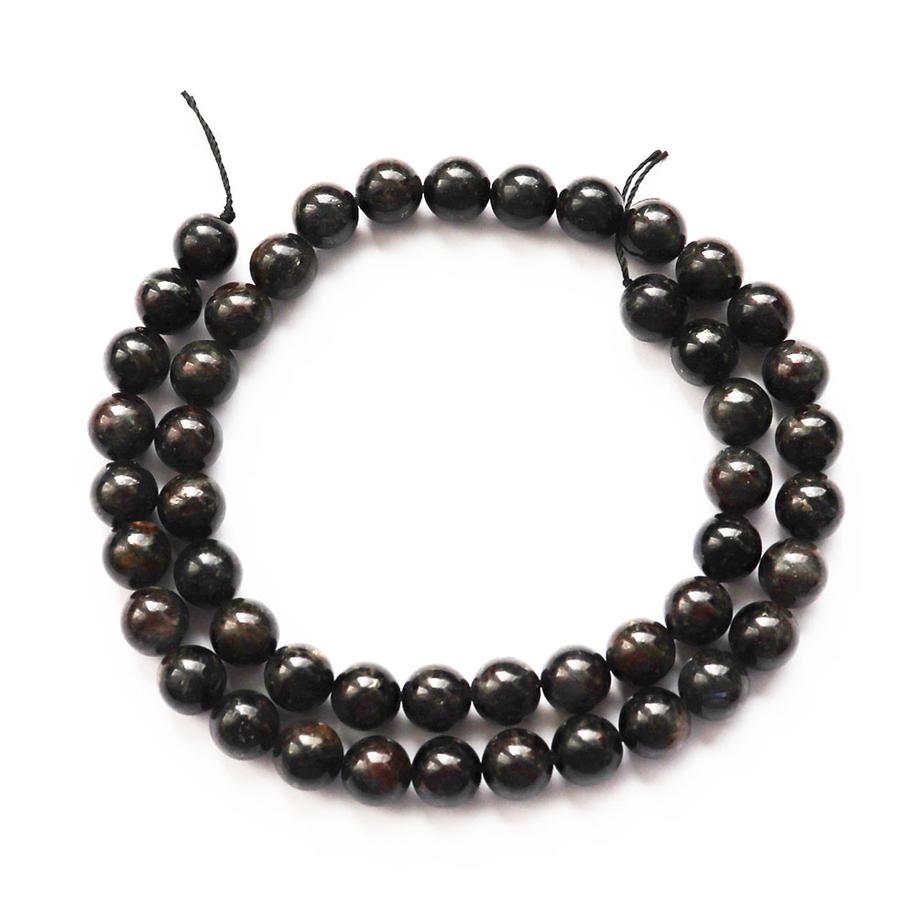 Asztrofillit ásványgyöngy , 8 mm, egész szál