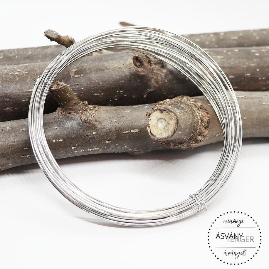 Ékszerdrót, nemesacél (orvosi fém) 316 L ékszerdrót 0,8 mm/5m