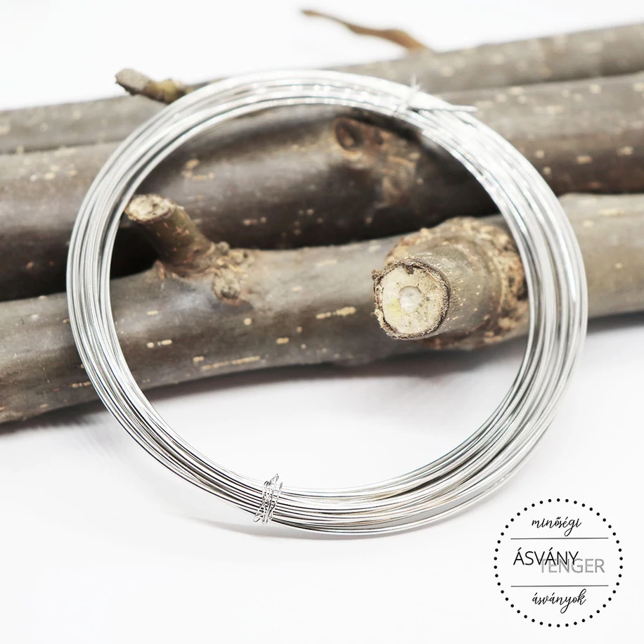 Ékszerdrót, nemesacél (orvosi fém) 316 L ékszerdrót 0,8 mm/5m