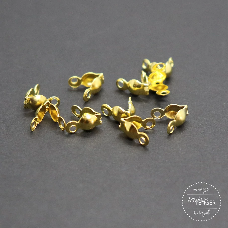 Csomórejtő arany színű 8 × 4 mm (10 db)