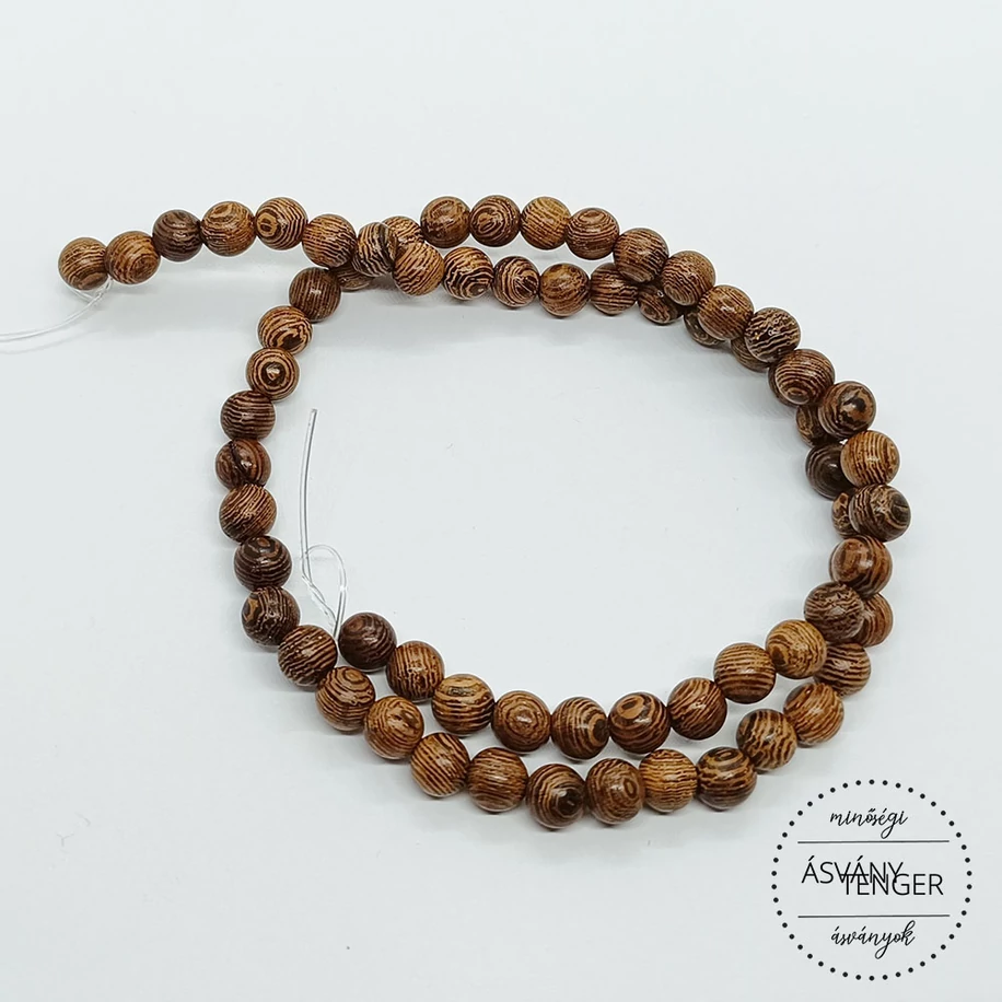 Wenge Wood golyók 6 mm, egész szál