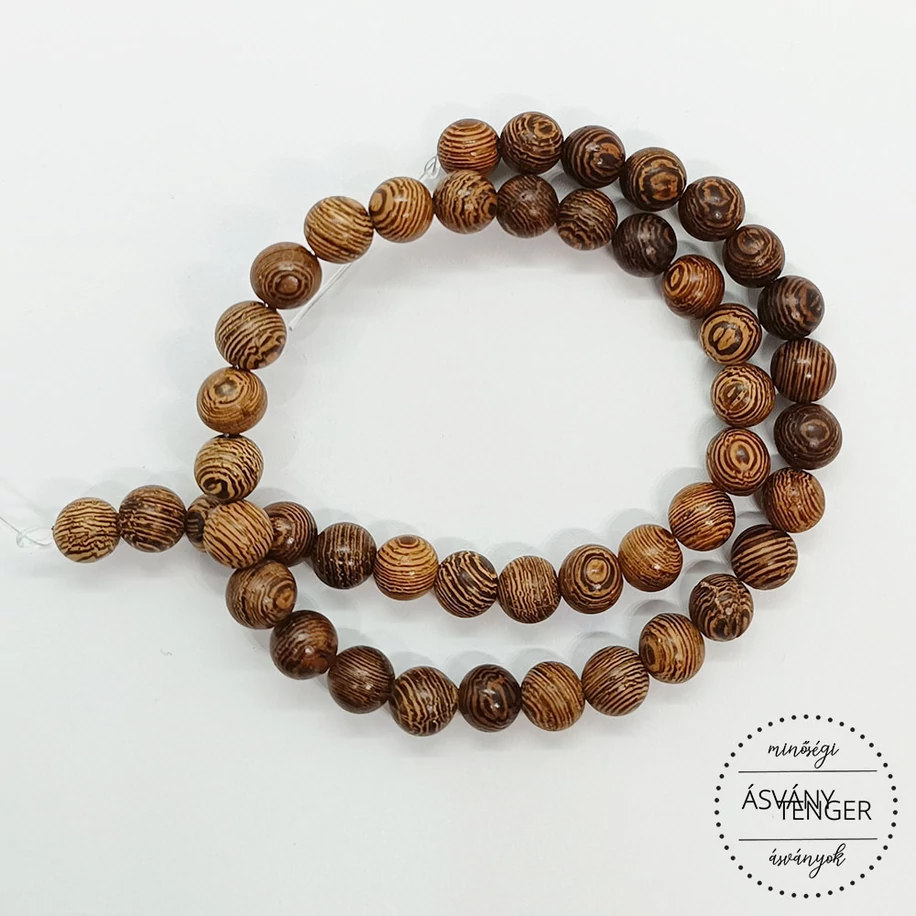 Wenge Wood golyók 8 mm, egész szál