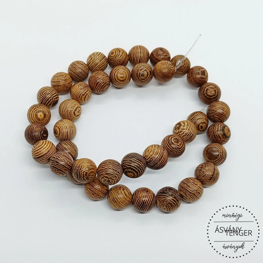 Wenge Wood golyók 10 mm, egész szál