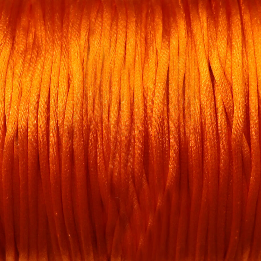 Szatén selyem zsinór, narancs, 1,5 mm